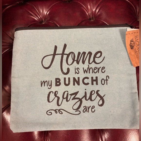 NWT Large Pouch BACKROADS Textiles Distressed Canvas Novelty 11” x 9” Fun! - Picture 1 of 6